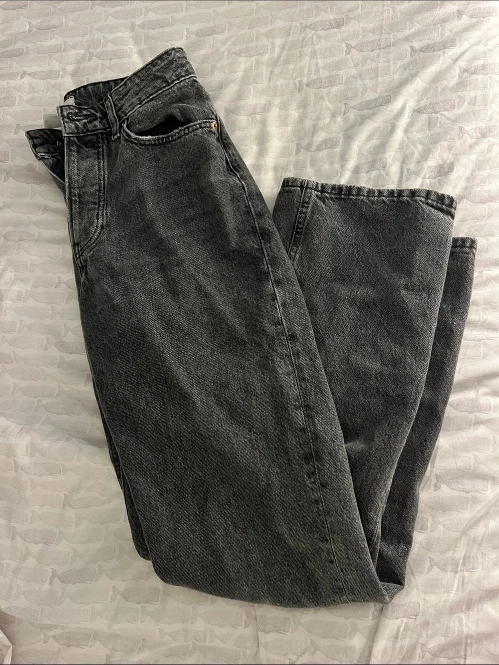 Women’s Black Washed Jeans - Classic Straight Fit